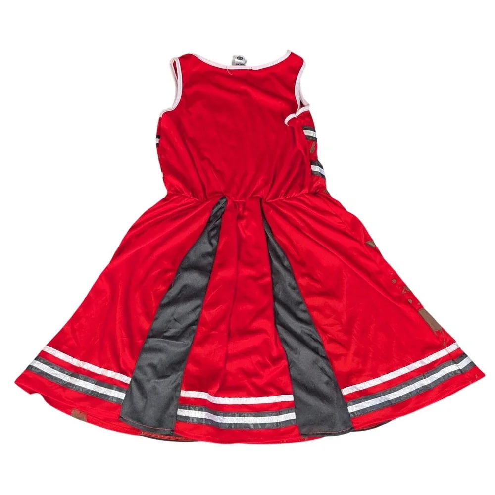 Chasing Fireflies Kids Zombie University Cheerleader‎ Costume Dress Red Black